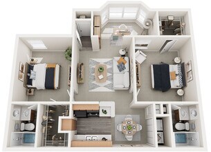 B2 Two Bedroom with Morning Room 18-18203 floor plan